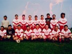 Andrea Breviario con i colleghi al torneo aziendale di calcio.