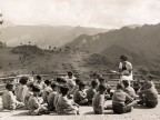 Momento di lettura alla colonia alpina Mario Garbagni.