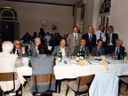 Elia Grazioli a cena con gli ex allievi della scuola tecnica aziendale.
