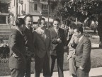 Ernesto Marelli in gita con i colleghi della scuola tecnica aziendale.