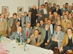 Angelo Facoetti a cena con i colleghi del reparto attrezzeria.