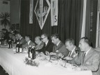 Giovanni Bonanni durante un convivio alla mensa aziendale.