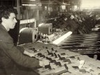 Control cabin of the continuous free floating, mandrel mill. Mid 1980s