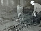 Sample cutting at the cooling bed. The 1980s