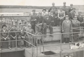 Cea mai performanta echipa. Reparatii poduri rulante. 1984