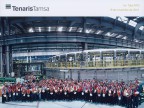 Foto di gruppo dopo la produzione del primo tubo del laminatoio FAT3.