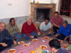 Graziano Carnevali insieme ad alcuni colleghi durante una cena tipica iraniana
