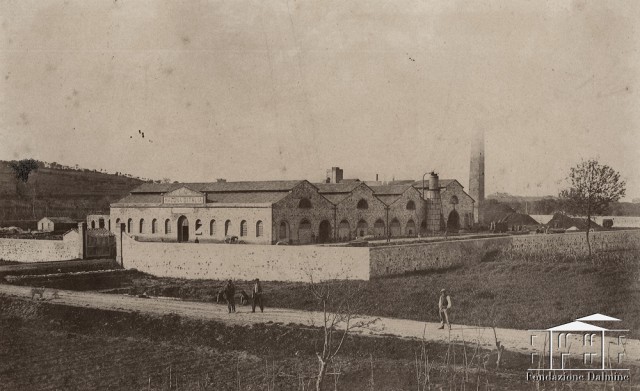 Panoramica dello stabilimento Novello Ponsard Gigli - La Magona d'Italia. 1866