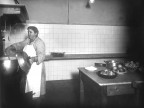 Preparazione del pranzo per la squadra del Calcio Piombino. 1950