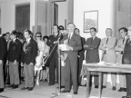 Scuola Tecnica Enrico Rocca. Visita del ministro del lavoro. Anni '60