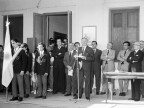 Escuela Técnica Enrique Rocca. Visita del Ministro de Trabajo. Años 60