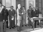 Escuela Técnica Enrique Rocca. Visita del Ministro de Trabajo. Años 60