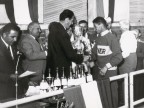 Premiazione della gara di ciclismo.