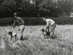 Partecipanti alla gara di caccia con cani.