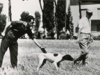 Partecipante alla gara di caccia con cane.